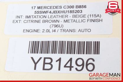 15-20 Mercedes W205 C300 M274 Battery Starter Alternator Cable Harness OEM