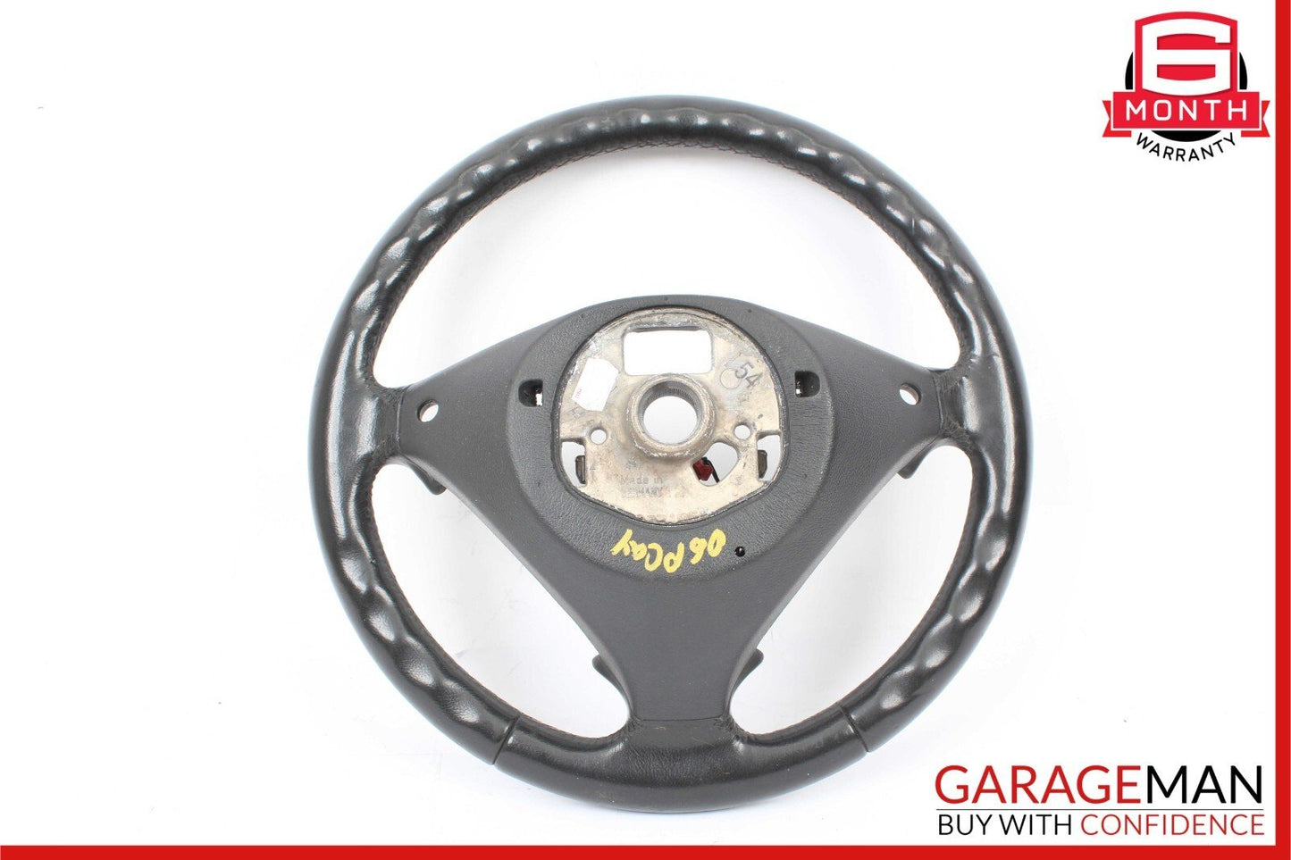 03-10 Porsche Cayenne Turbo 955 957 3 Spoke Driver Steering Wheel Black OEM
