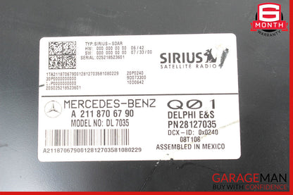 03-08 Mercedes X164 GL450 E350 ML550 Sirius Satellite Radio Receiver Module Unit