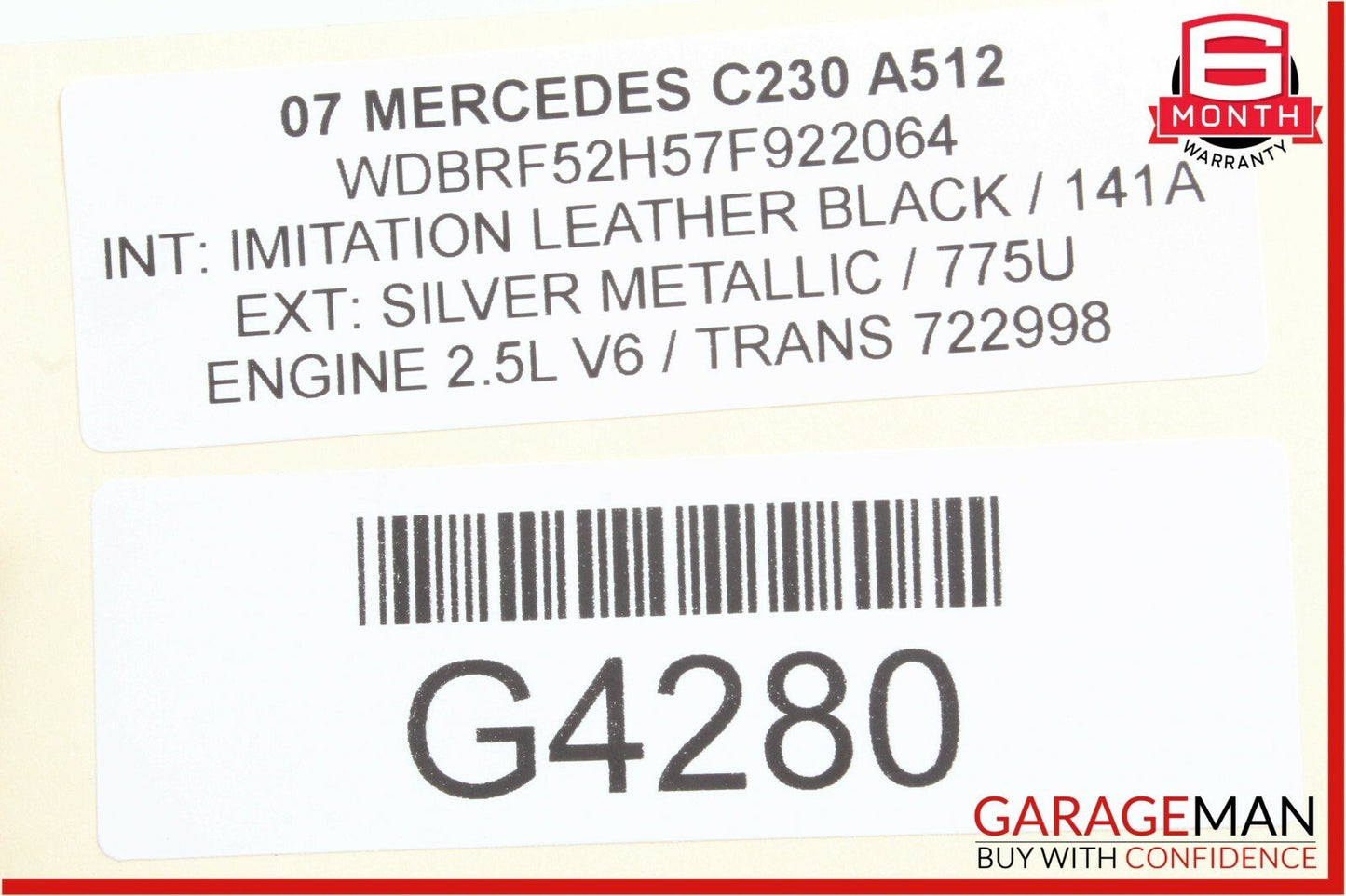 01-07 Mercedes W203 C230 C320 Rear Right Side Door Control Module Unit OEM