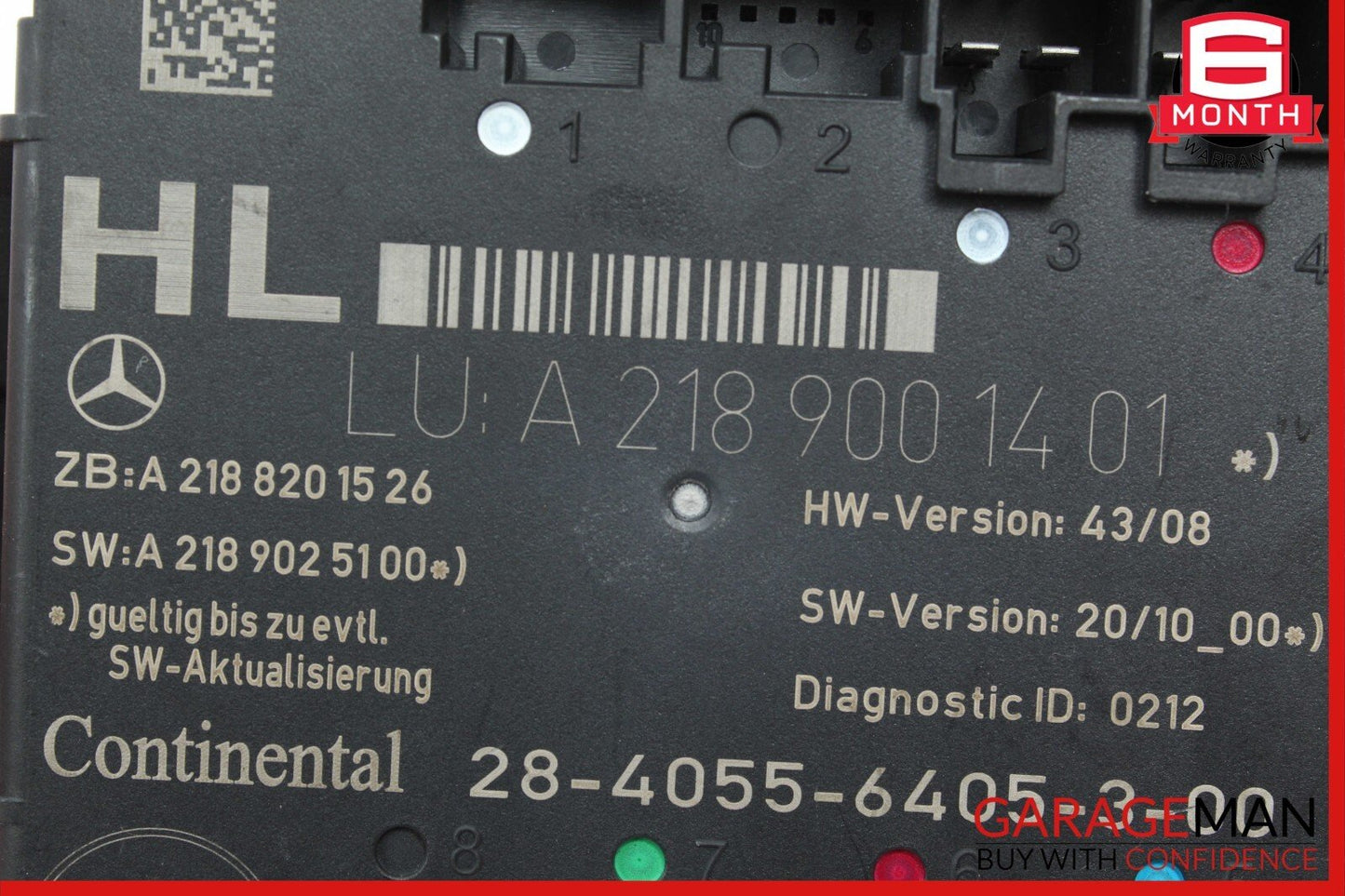 08-18 Mercedes W204 C250 Rear Left Side Door Control Module 2189001401 OEM