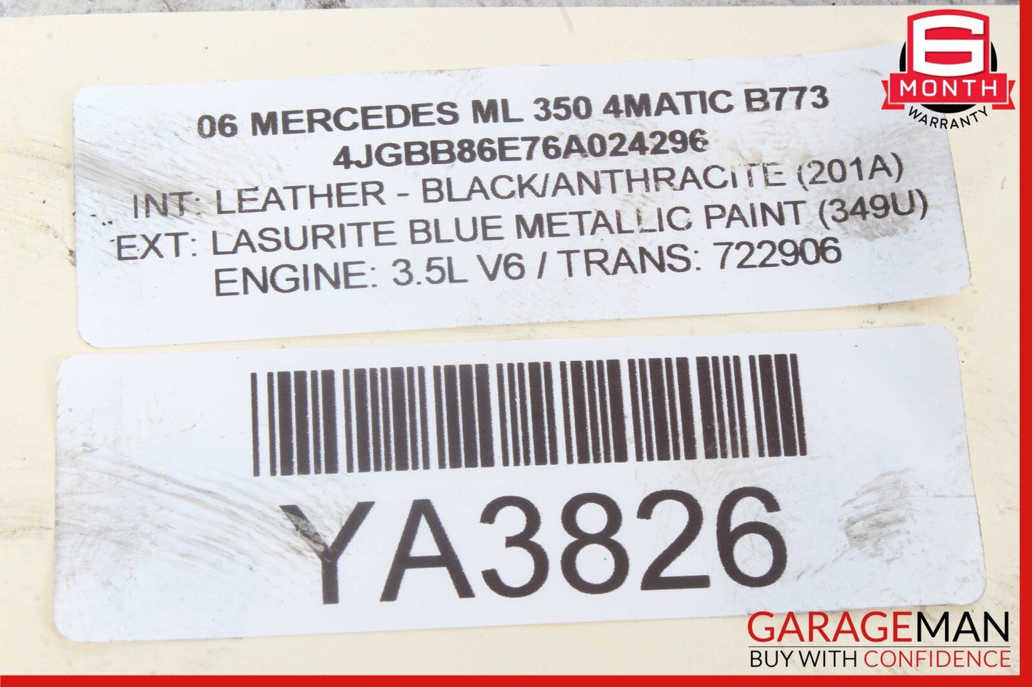 06-12 Mercedes W164 ML350 Rear Left or Right Suspension Upper Control Arm OEM