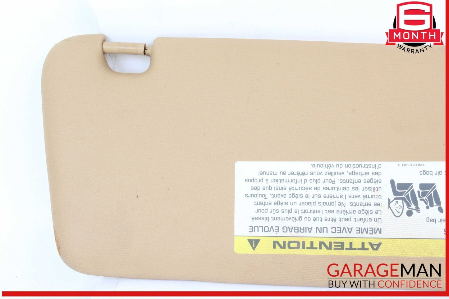11-14 Porsche Cayenne S 958 Front Left Driver Side Sun Visor Sunvisor OEM