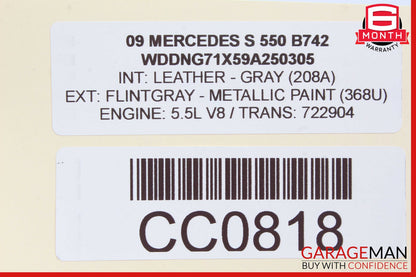 07-14 Mercedes W221 S550 CL550 Trunk Lid Lock Latch Actuator OEM