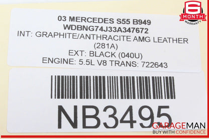 03-06 Mercedes W220 S55 AMG S430 S600 Front Right Side Seat Control Module Unit