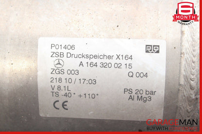 07-12 Mercedes X164 GL320 GL450 Airmatic Compressor Air Pressure Tank Assembly
