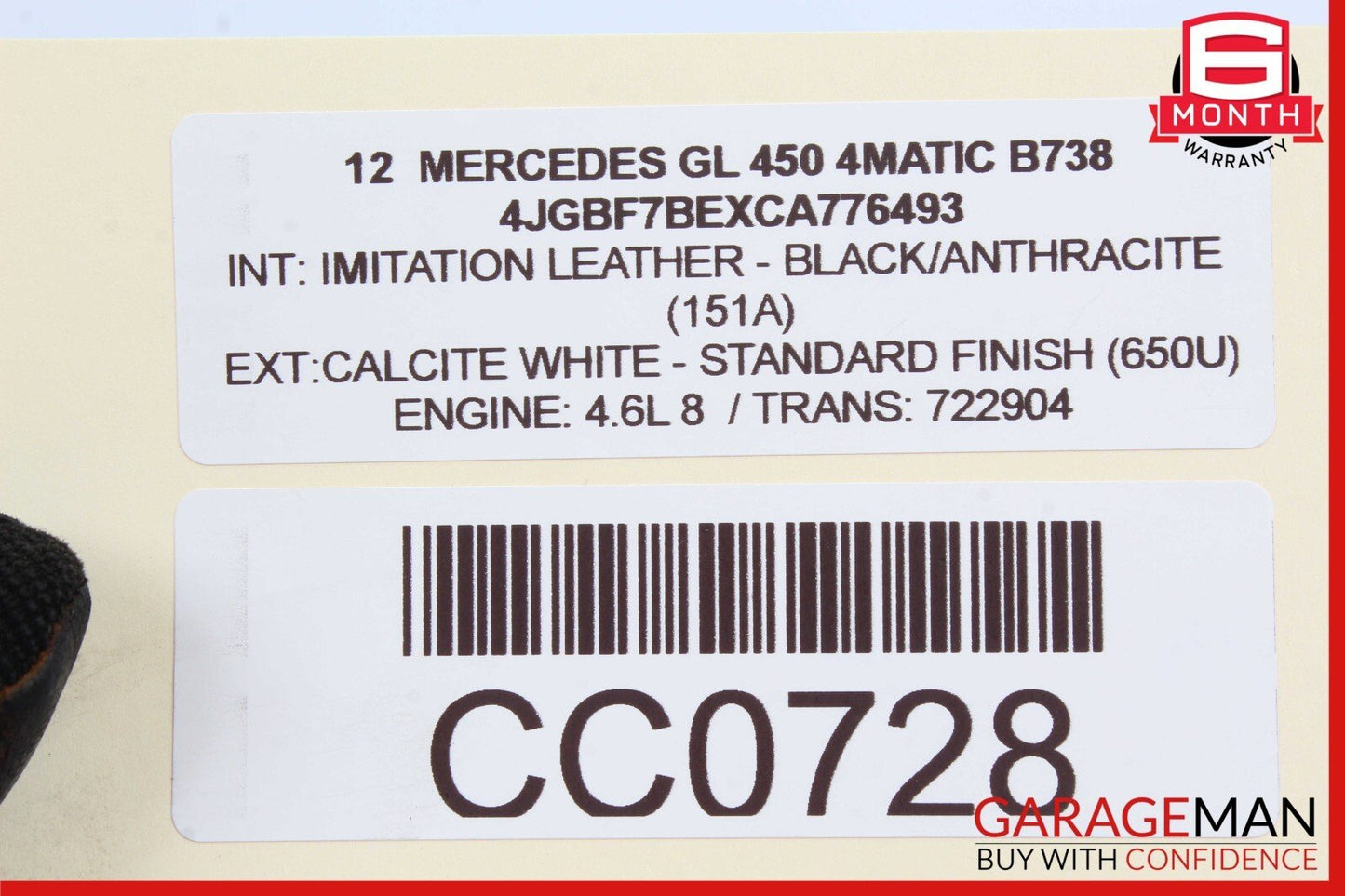 07-12 Mercedes X164 GL450 GL550 Rear 3rd Third Row Seat Power Folding Module