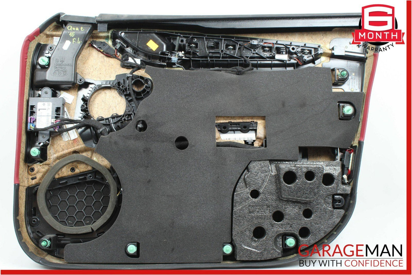 14-18 Maserati Quattroporte Front Left Driver Side Interior Door Panel Red