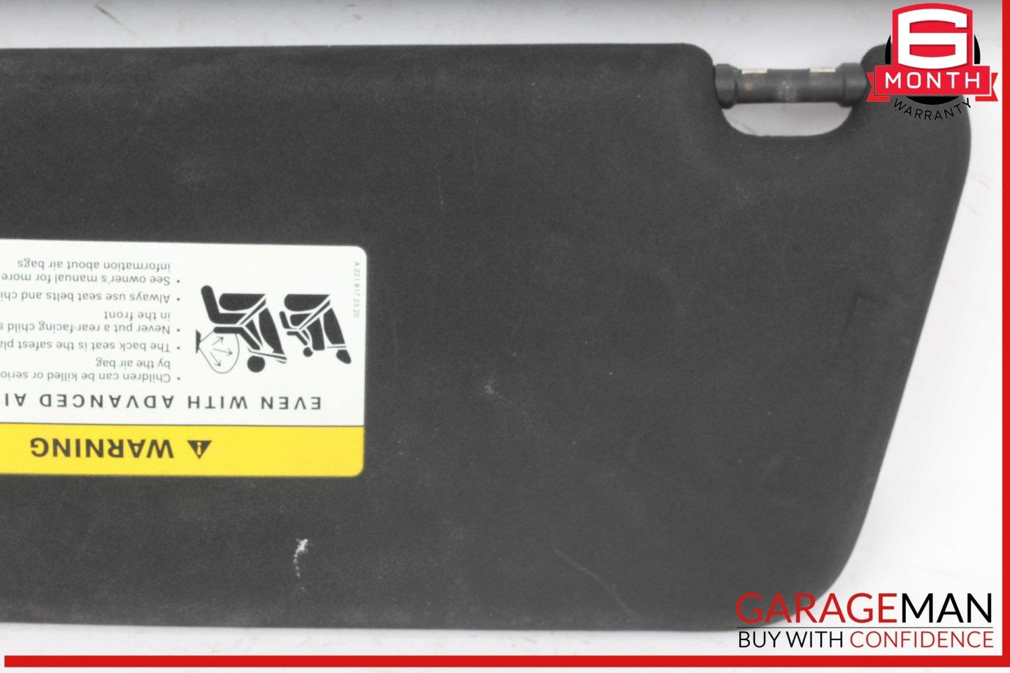 08-14 Mercedes W204 C300 C250 C350 Front Right Side Sunvisor Sun Visor Black OEM
