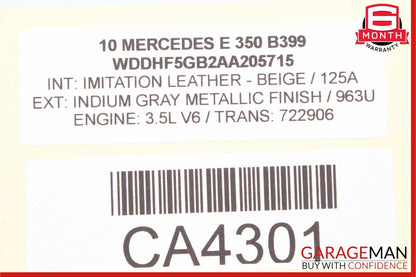 08-18 Mercedes W212 E350 C350 C300 Rear Right Side Door Control Module Unit OEM