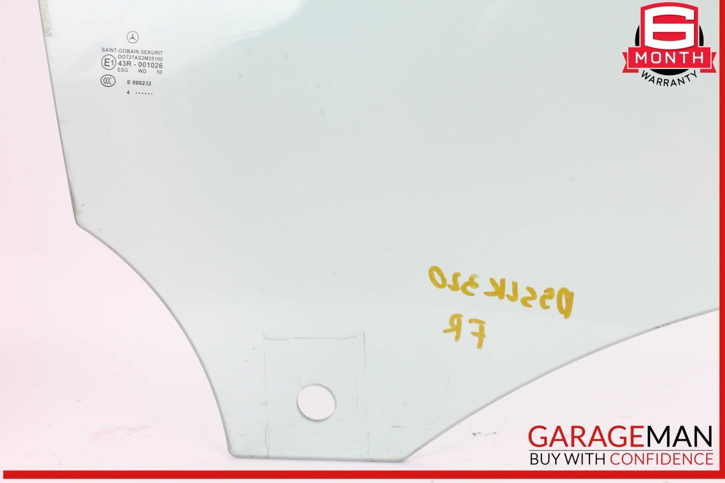 03-09 Mercedes W209 CLK350 CLK500 Front Right Side Door Window Auto Glass OEM