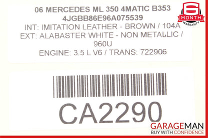 06-13 Mercedes W164 ML350 GL450 Front Right Side Door Control Module Unit OEM