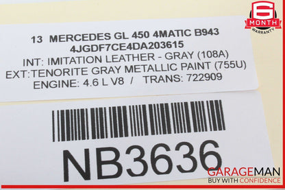 13-19 Mercedes X166 GL450 4MATIC Rear SAM Module Control Unit Signal Acquisition