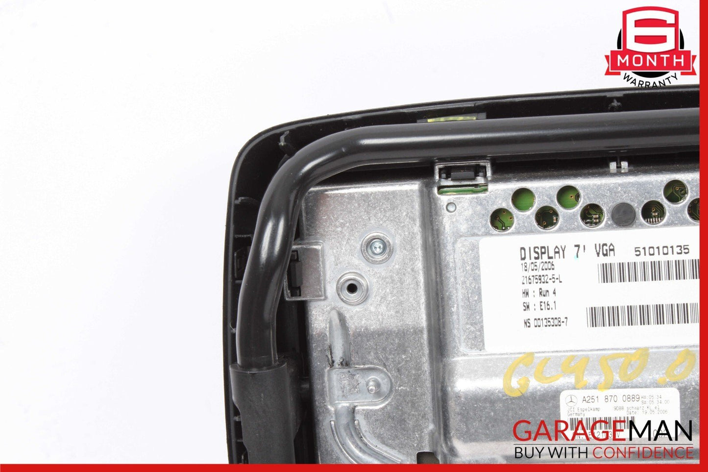 06-10 Mercedes X164 GL450 ML350 Headrest Screen Monitor Display Anthracite