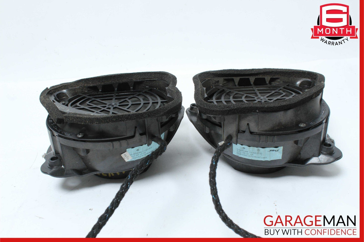 97-04 Mercedes R170 SLK230 Front Right & Left Side Door Sound Speakers Set of 2