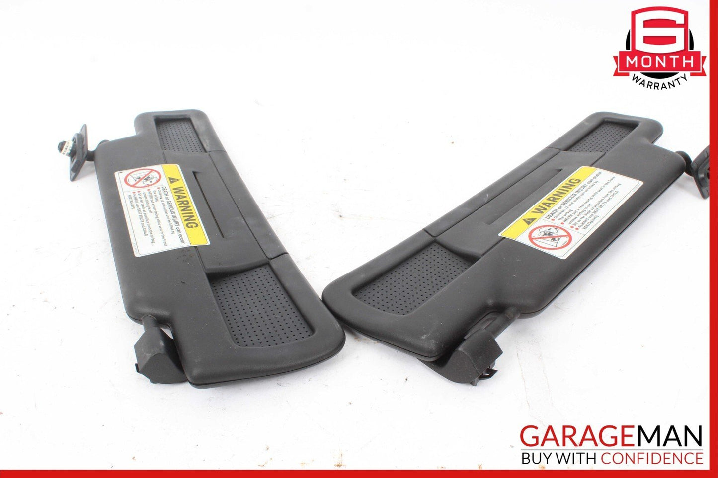 05-11 Mercedes R171 SLK350 Front Sun Visor Sunvisor Shade Set of 2 Pcs Black OEM