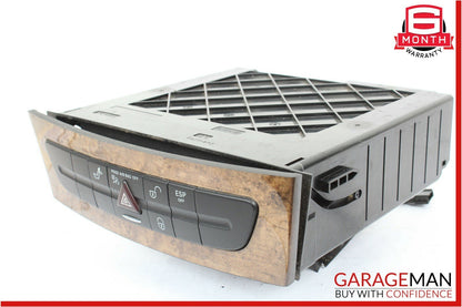 03-09 Mercedes E350 CLS500 Heated Seat Hazard Light Control Switch Module Wood