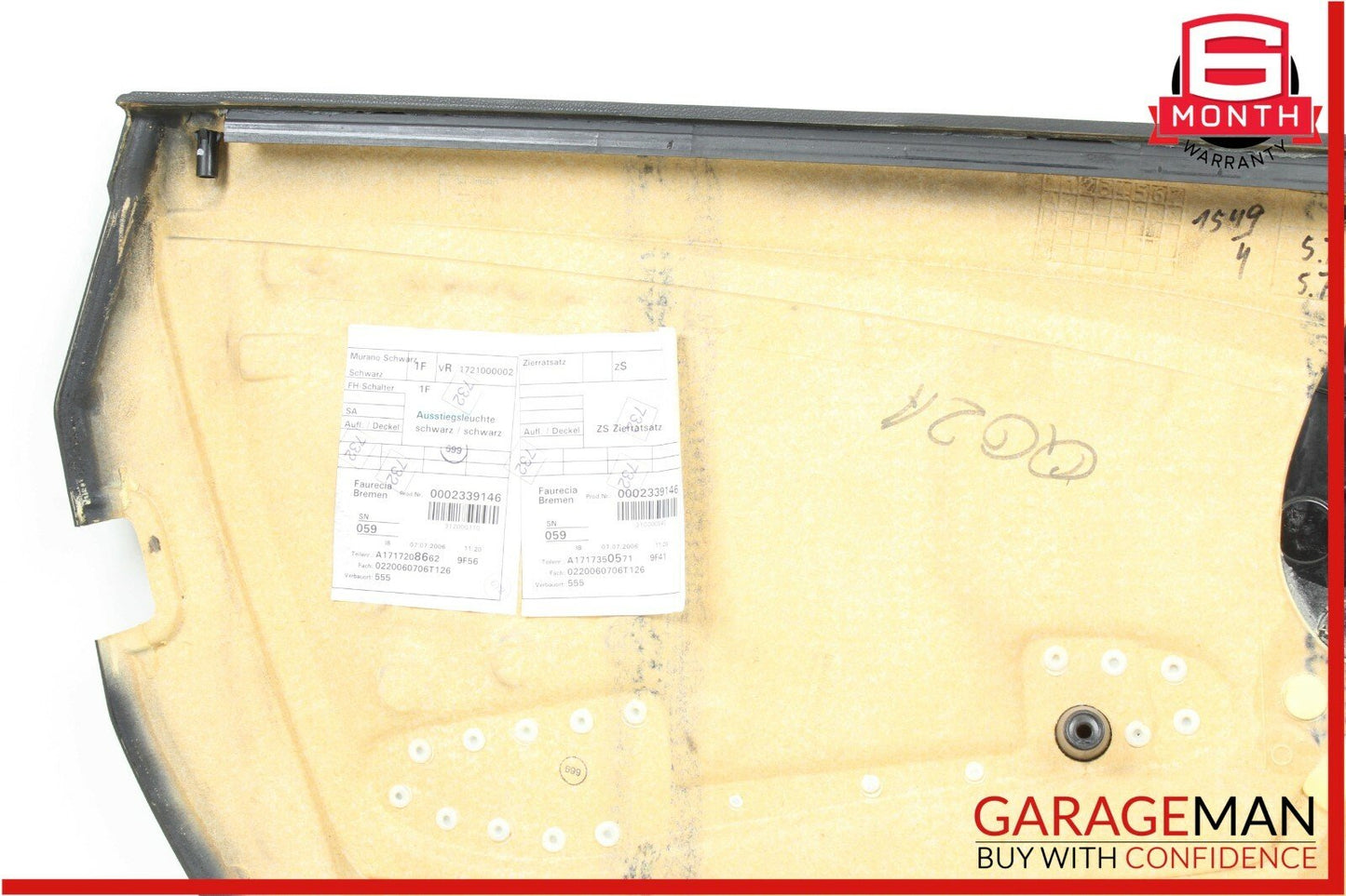 05-11 Mercedes R171 SLK280 SLK350 Front Right Interior Door Panel OEM