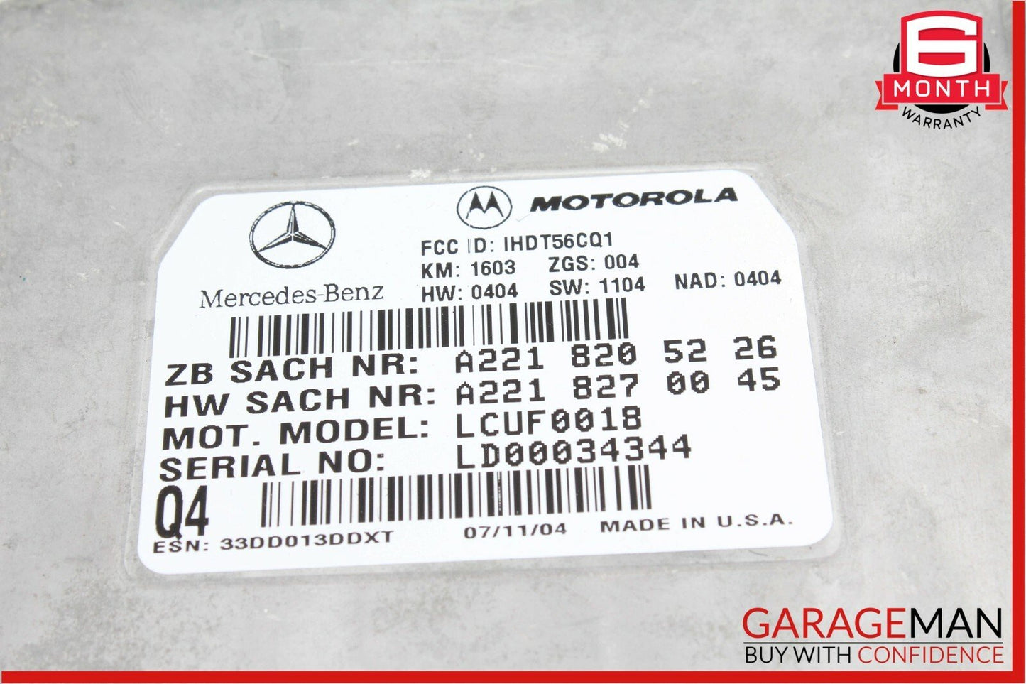 03-12 Mercedes E320 S600 CLK350 C55 AMG Voice Communication Control Module Q4