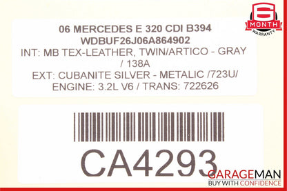 03-09 Mercedes W211 E320 E63 CLS550 Rear Door Keyless Go Control Module Unit OEM