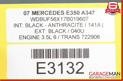 03-09 Mercedes W211 E63 AMG E350 Rear Left Driver Side Door Control Module Unit