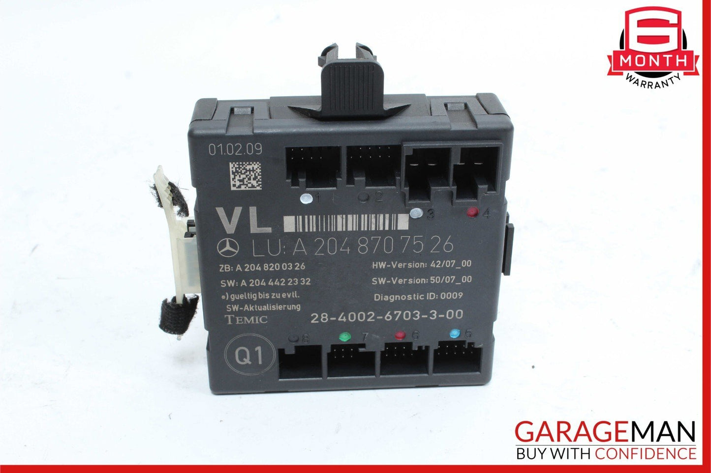 09-12 Mercedes W204 C63 AMG Front Left Side Door Control Module Unit OEM