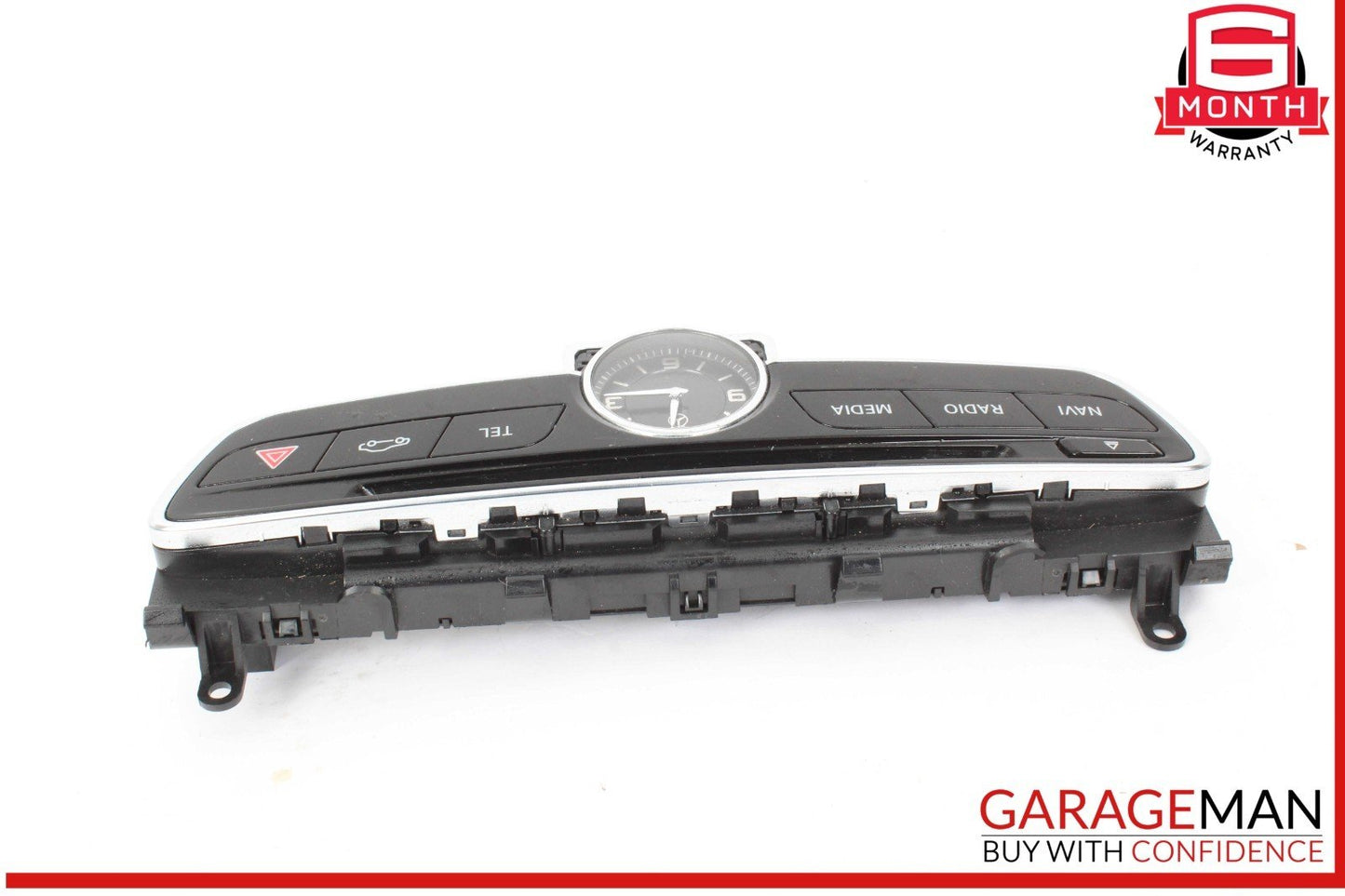 15-18 Mercedes W205 C300 Center Dashboard Hazard Control Switch w/ Clock Assy