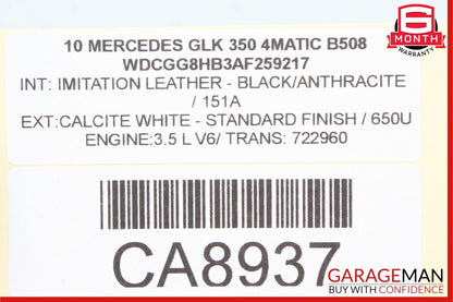 09-12 Mercedes X204 GLK350 C350 Rear Left Side Door Control Module Unit OEM