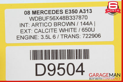 03-09 Mercedes W211 E350 E500 E63 AMG Rear Left Driver Side Door Control Module