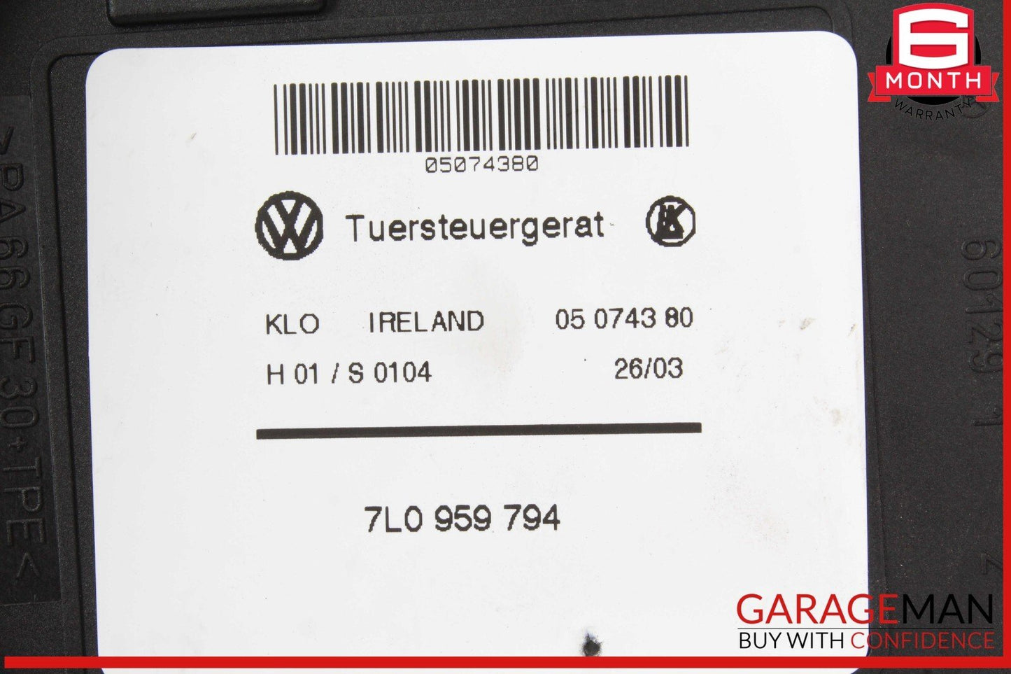 03-10 Porsche Cayenne 955 957 Rear Right Passenger Side Window Regulator Motor