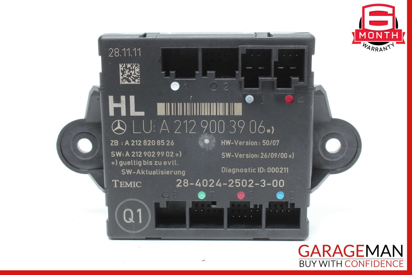 08-18 Mercedes W204 C250 C300 CLS550 Rear Left Side Door Control Module OEM