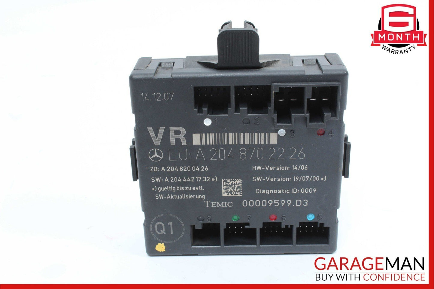 08-18 Mercedes W204 C300 C250 E400 Front Right Side Door Control Module OEM