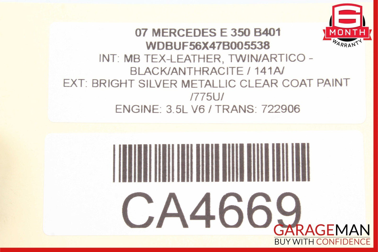 06-11 Mercedes W219 CLS500 E320 E350 Rear Door Keyless Go Control Module Unit