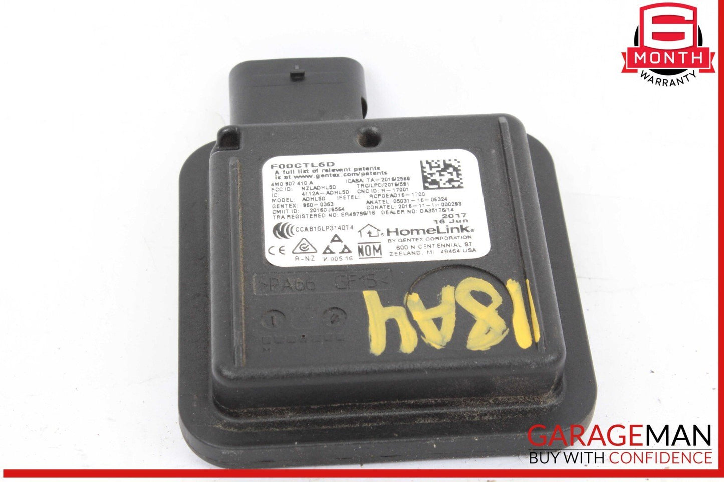 18-20 Audi A4 Q5 Homelink Garage Door Opener Control Module Unit 4M0907410A OEM