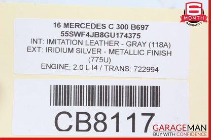 15-20 Mercedes W205 C300 C350e Satellite Radio Receiver Control Module Unit