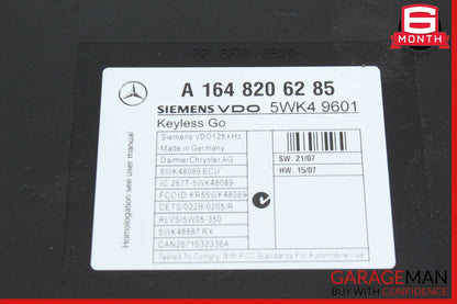 06-12 Mercedes X164 GL450 ML350 ML63 AMG Keyless Go Controller Module Unit OEM