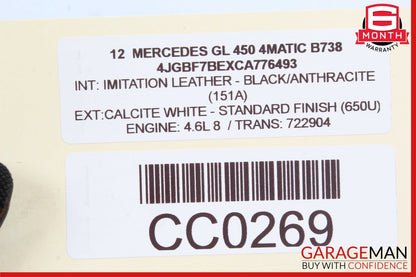 06-13 Mercedes GL450 ML550 GL350 Front Right Passenger Door Control Module Unit