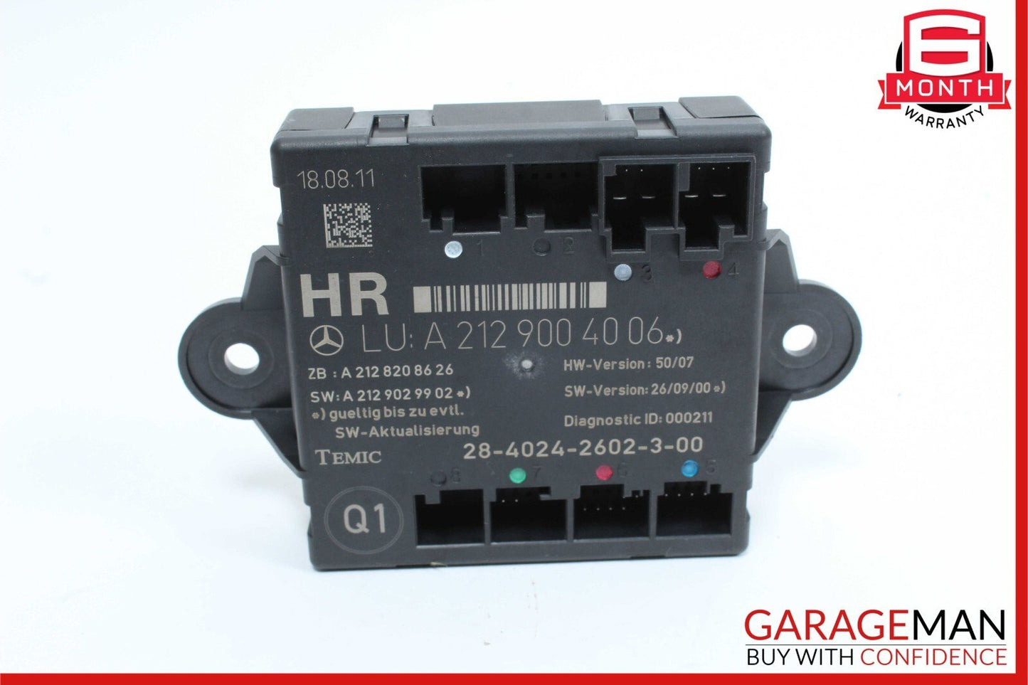 08-14 Mercedes W204 C250 C300 Rear Right Side Door Control Module Unit OEM