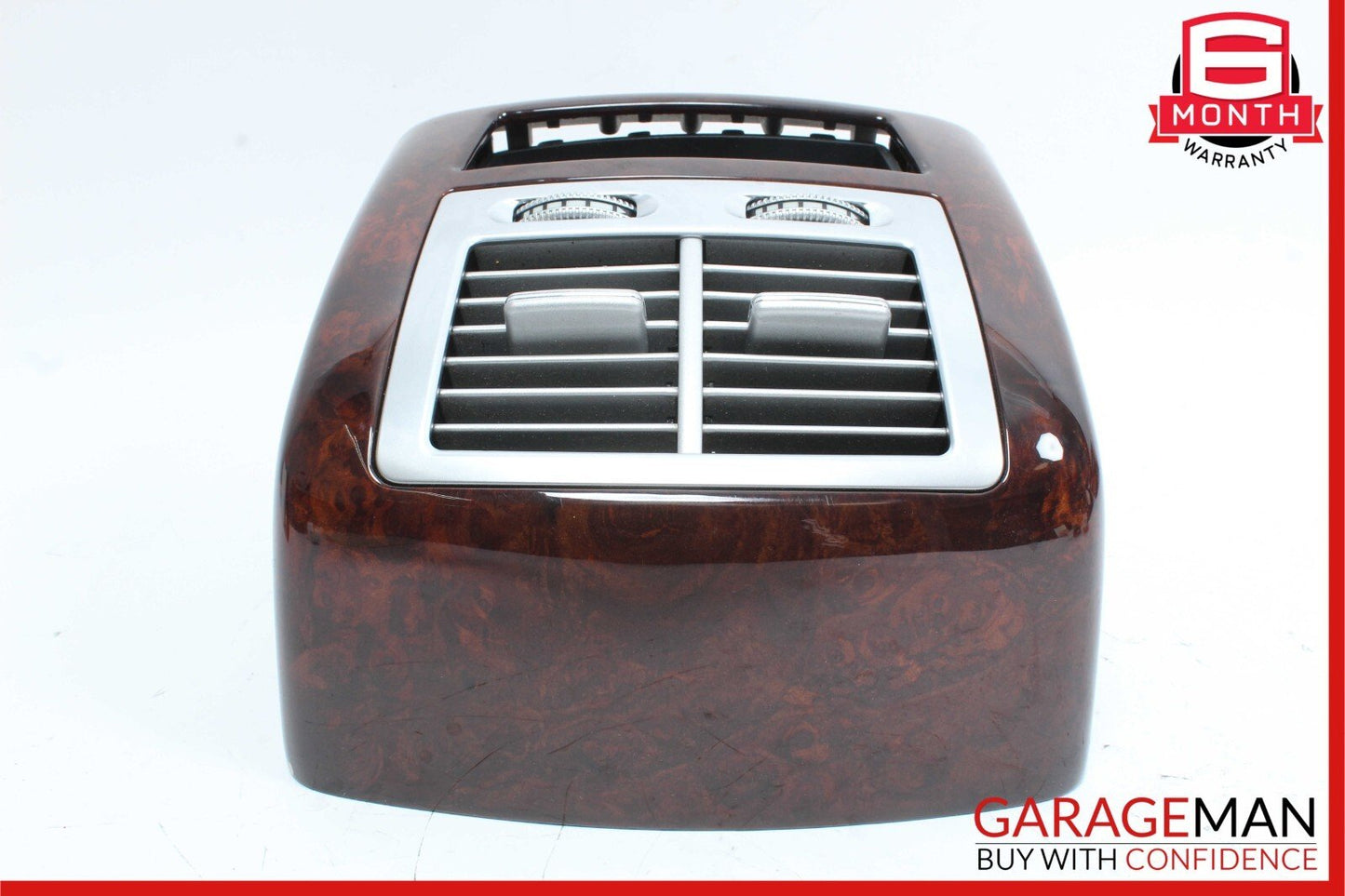 07-13 Mercedes W221 S550 Rear Center Console AC A/C Air Vent Trim Panel Wood OEM