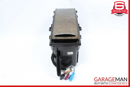 04-09 Mercedes W211 E350 E550 Center Console Arm Rest Storage Assembly Wood OEM