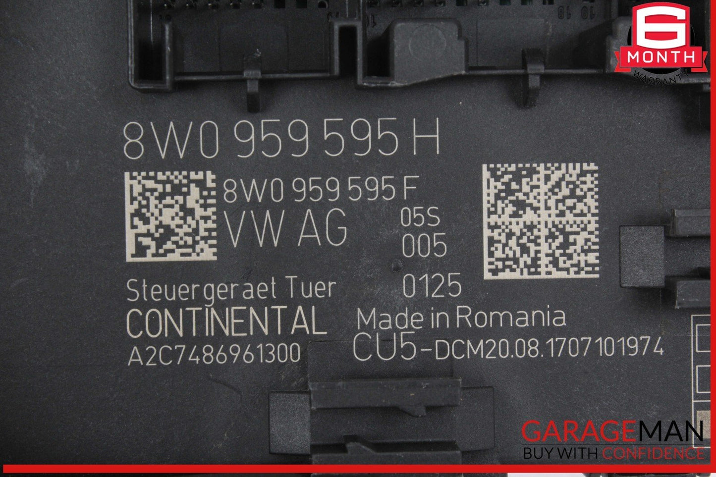 17-24 Audi A4 Quattro Rear Right or Left Side Door Control Module 8W0959595H OEM