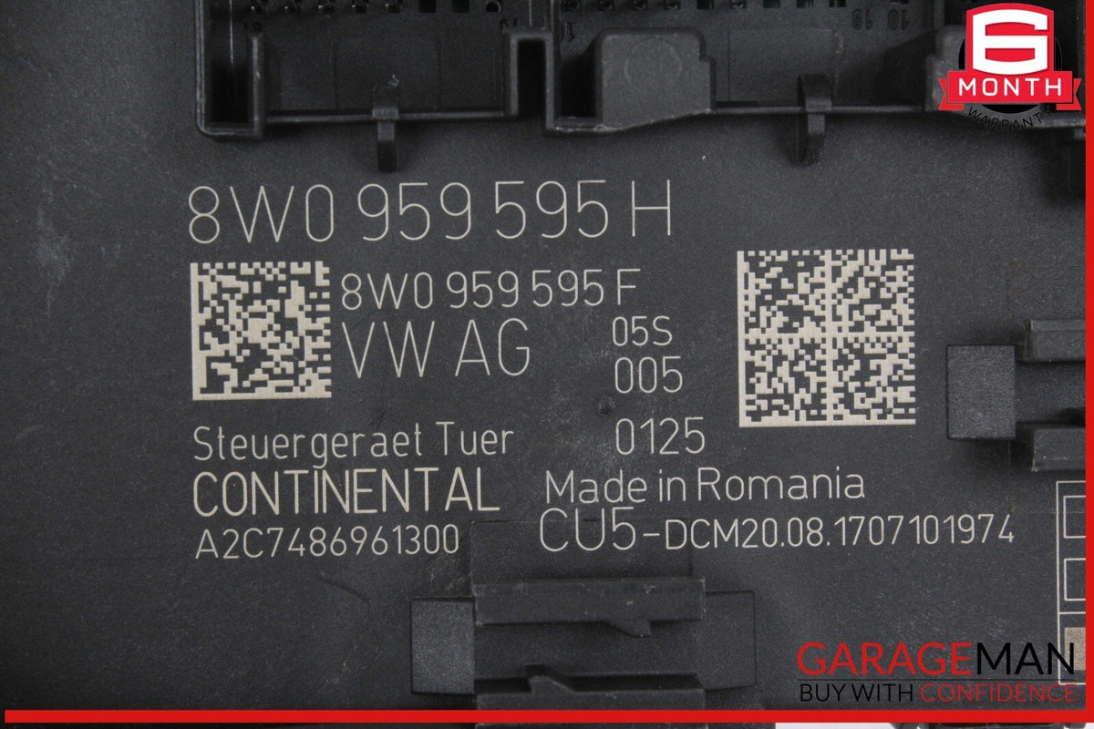 17-24 Audi A4 Quattro Rear Right or Left Side Door Control Module 8W0959595H OEM