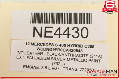 10-13 Mercedes W221 S400 Hybrid Coolant Reservoir Overflow Expansion Tank OEM