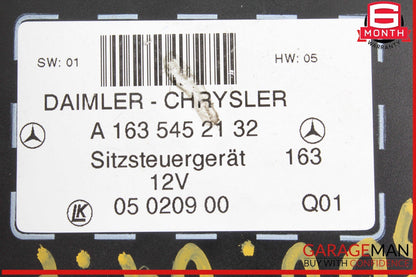 98-05 Mercedes W163 ML500 ML320 ML55 AMG Front Right / Left Seat Control Module