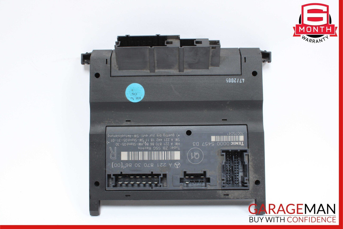 07-13 Mercedes W221 S550 S400 Front Right Side Under Seat Control Unit OEM