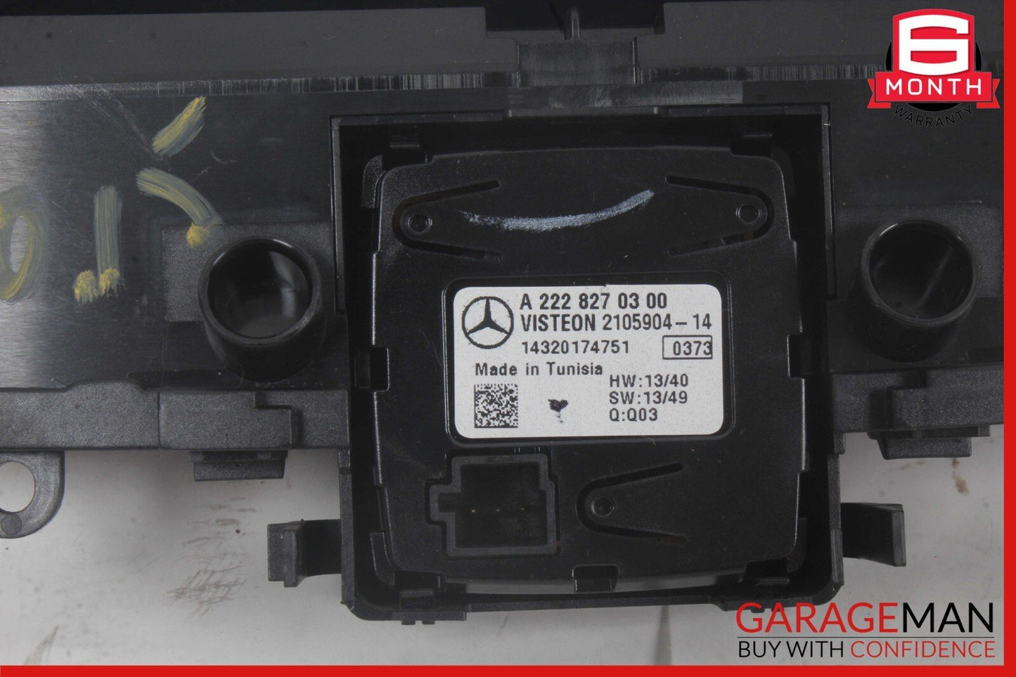 15-18 Mercedes W205 C300 C400 Center Dashboard Hazard Control Switch w/ Clock