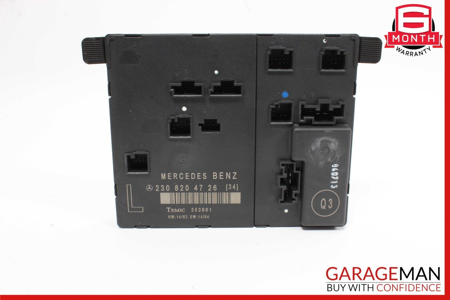 03-12 Mercedes R230 SL500 SL55 AMG SL550 Door Control Module Left Side OEM