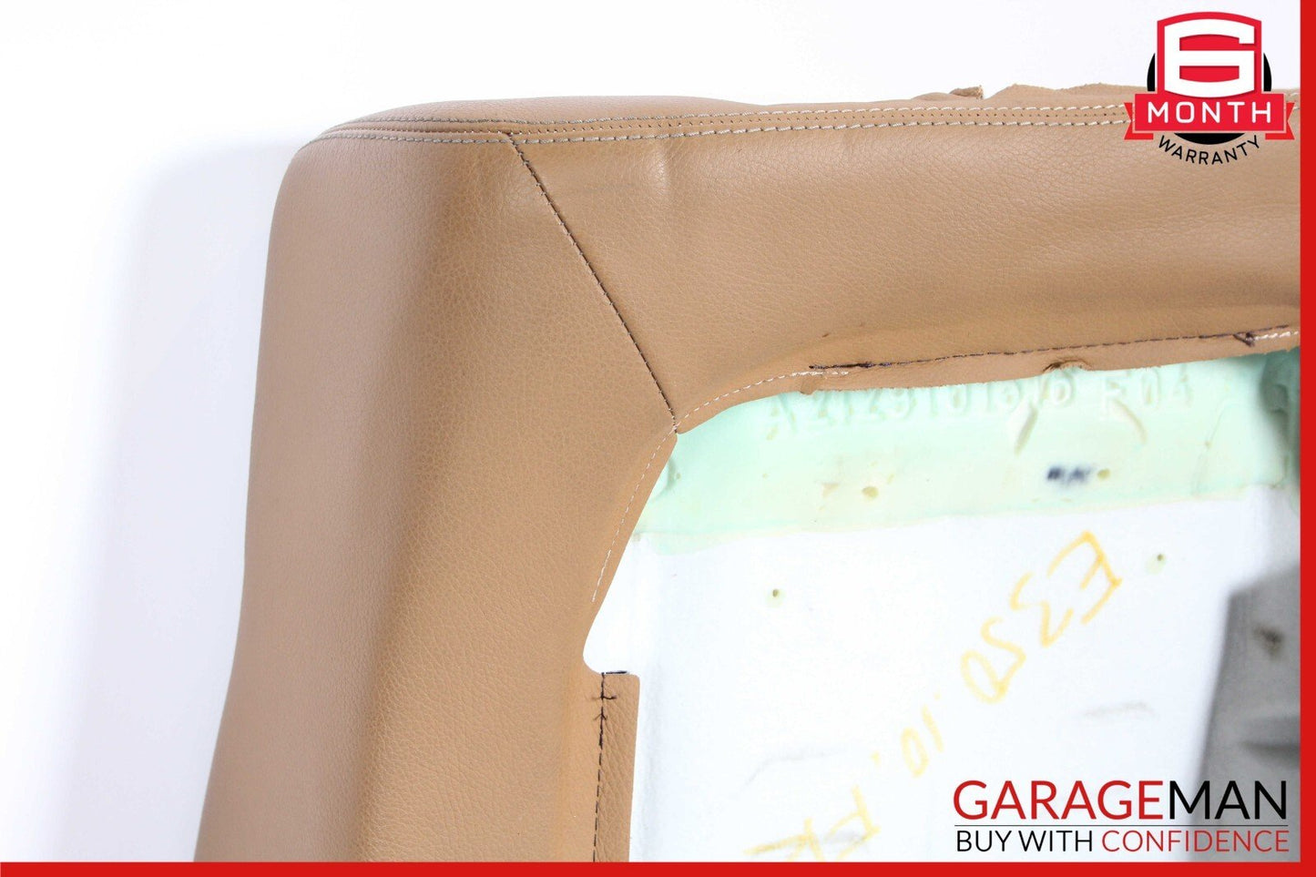 10-16 Mercedes W212 E350 E550 Front Right Top Upper Seat Cushion Cover Brown OEM