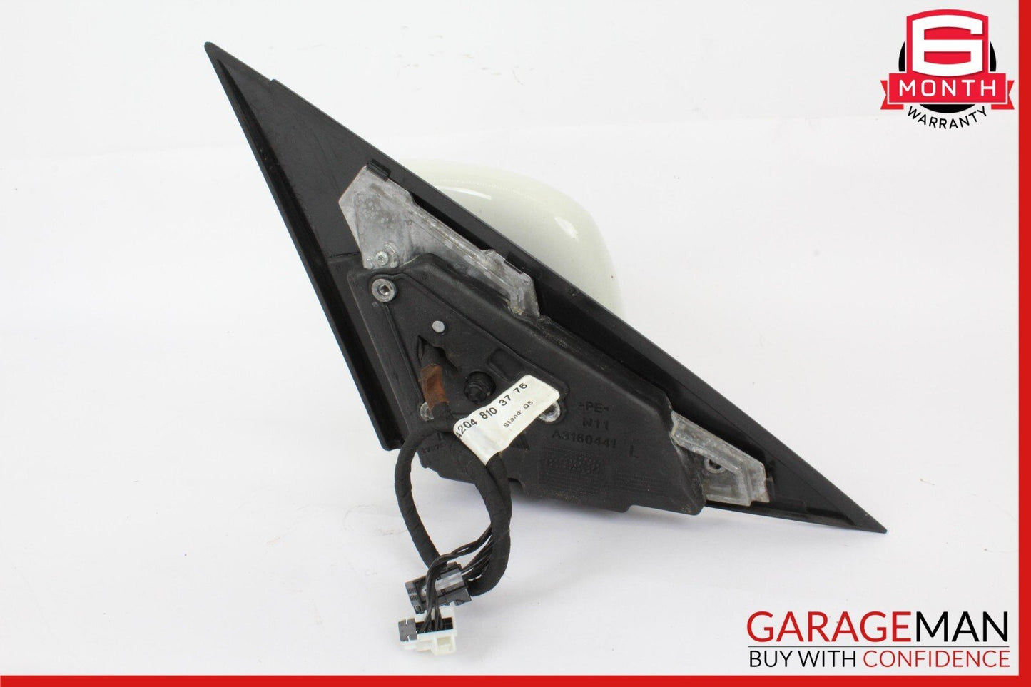 10-11 Mercedes W204 C300 4MATIC Front Left Side Rear View Door Mirror White OEM