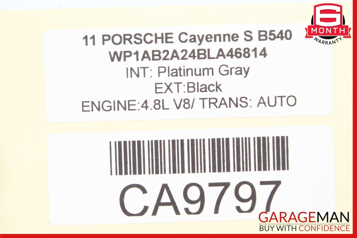 11-17 Porsche Cayenne S 958 Rear Right Side Door Control Module 7PP959795T OEM